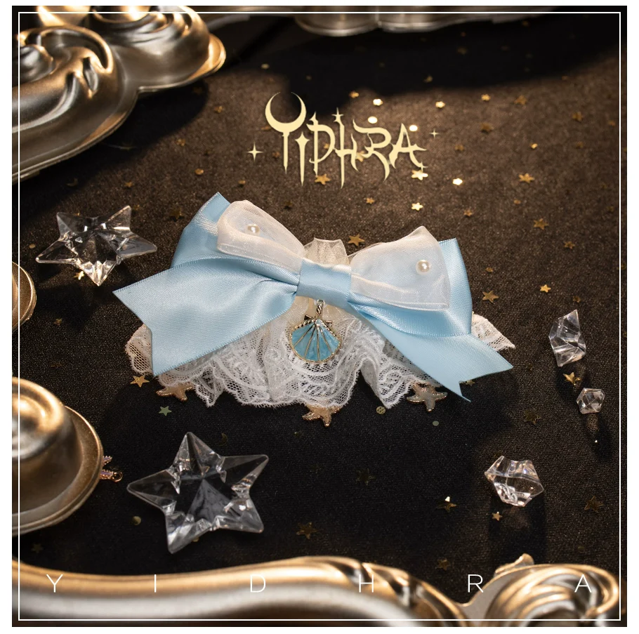Yidhra - Lolita Ankle Socks Detachable Sock Cuffs With Bow/Pendant - Image 11