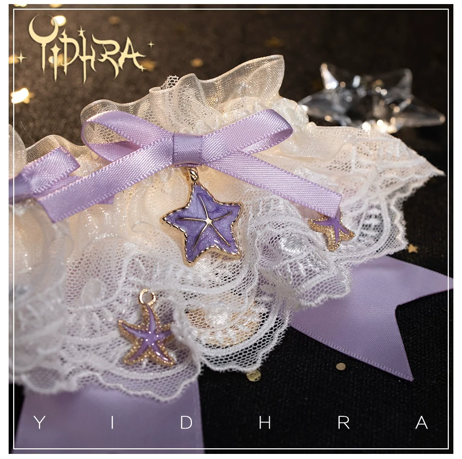 Yidhra - Lolita Ankle Socks Detachable Sock Cuffs With Bow/Pendant - Image 5