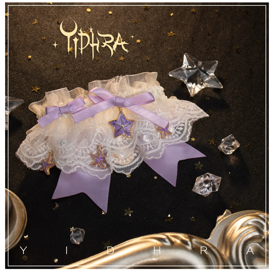 Yidhra - Lolita Ankle Socks Detachable Sock Cuffs With Bow/Pendant - Image 7