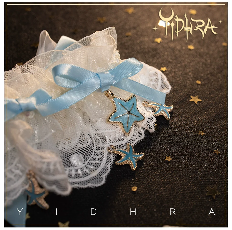 Yidhra - Lolita Ankle Socks Detachable Sock Cuffs With Bow/Pendant - Image 9