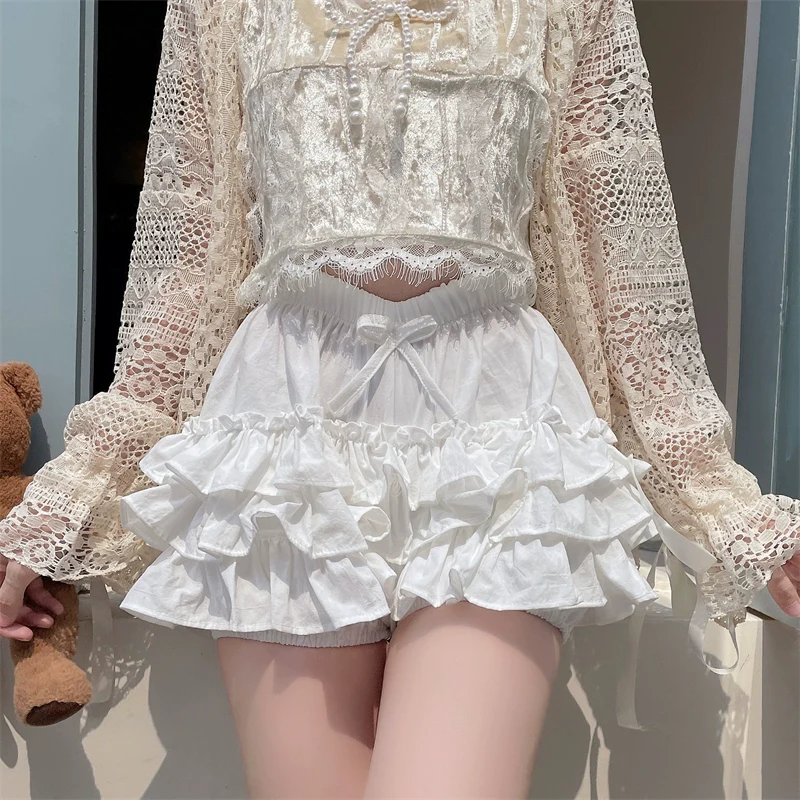 Daily Lolita Bloomers Anti-Exposure Pink Ruffle Safety Shorts - Image 28