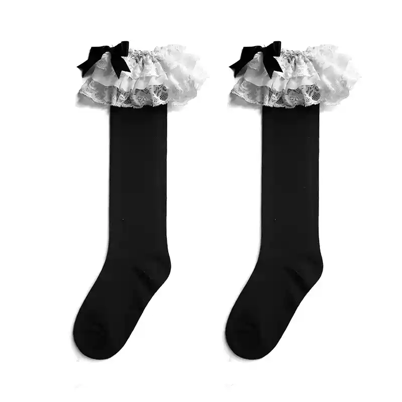 Lolita Bow Cotton Socks Lace Socks - Image 13