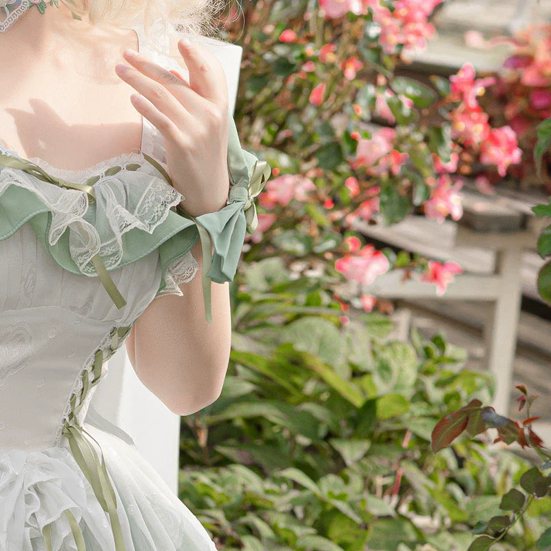 Daydream Whisper - Toting Basil - Wedding Lolita Dress Accessories Bolero Necklace Cuffs Side Clip - Image 7