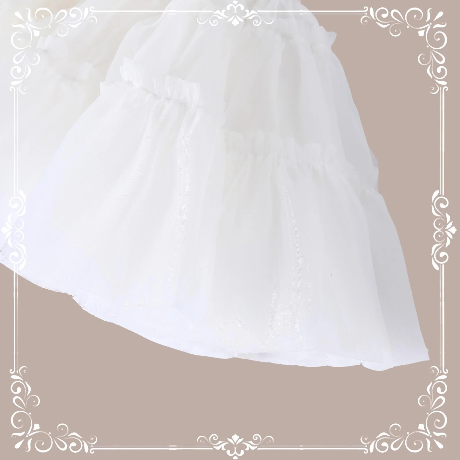 Mini A Line Lolita Petticoat, 18" (45cm) Length, Cotton Lining - Image 5