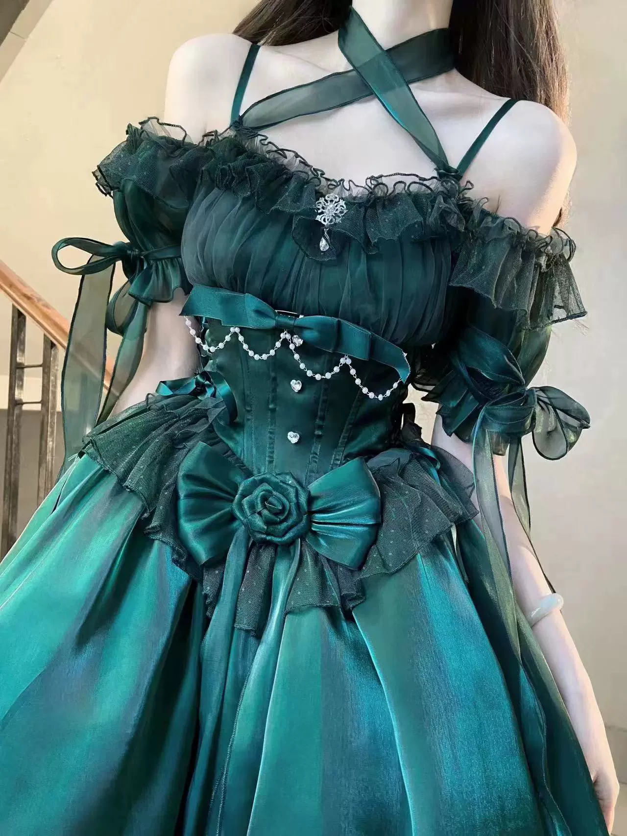 Meowing and fruity - Elegant Lolita Gorgeous Trailing With Large Hem & Shoulder Strap - Image 11