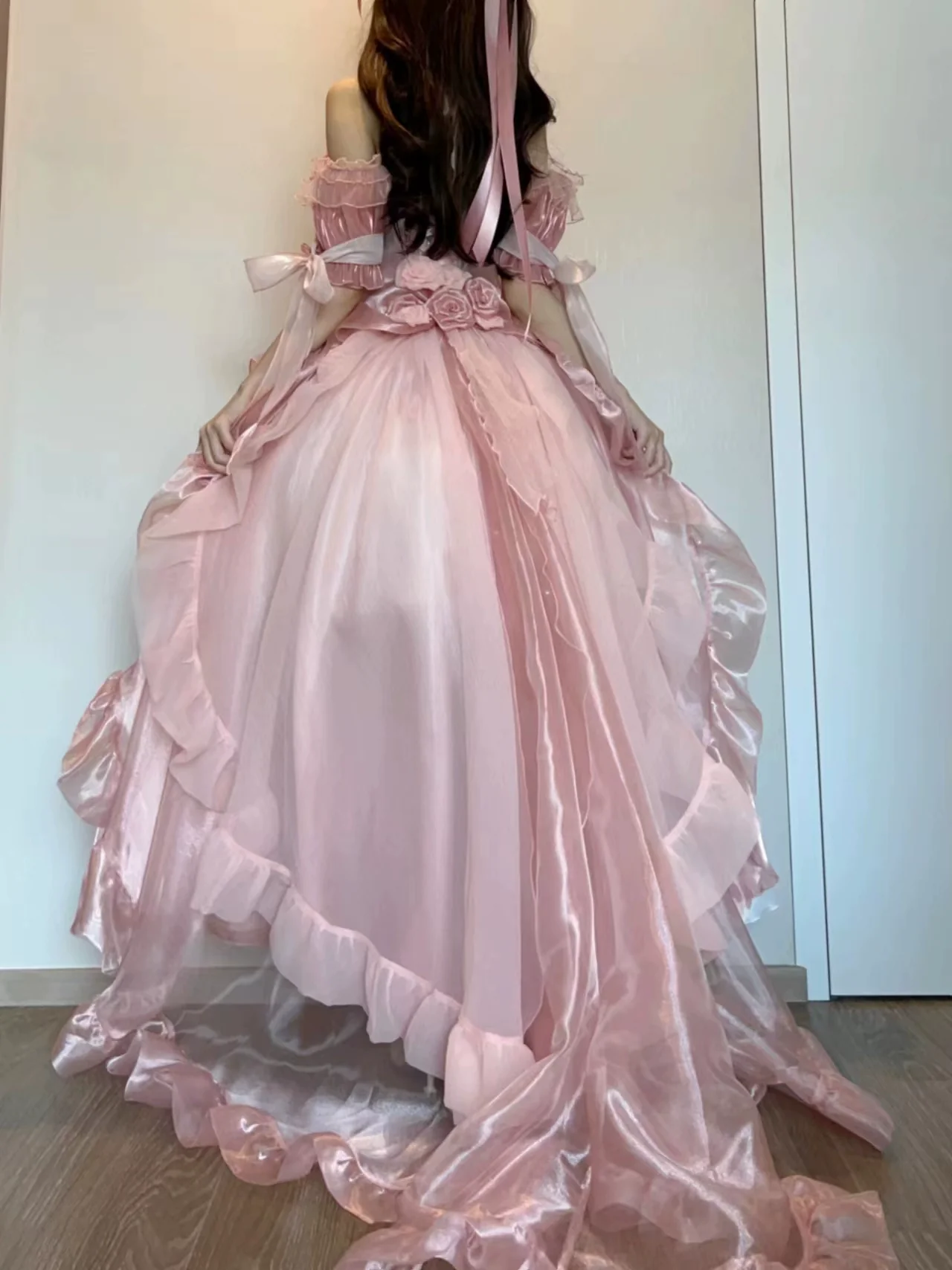 Meowing and fruity - Elegant Lolita Gorgeous Trailing With Large Hem & Shoulder Strap - Image 2