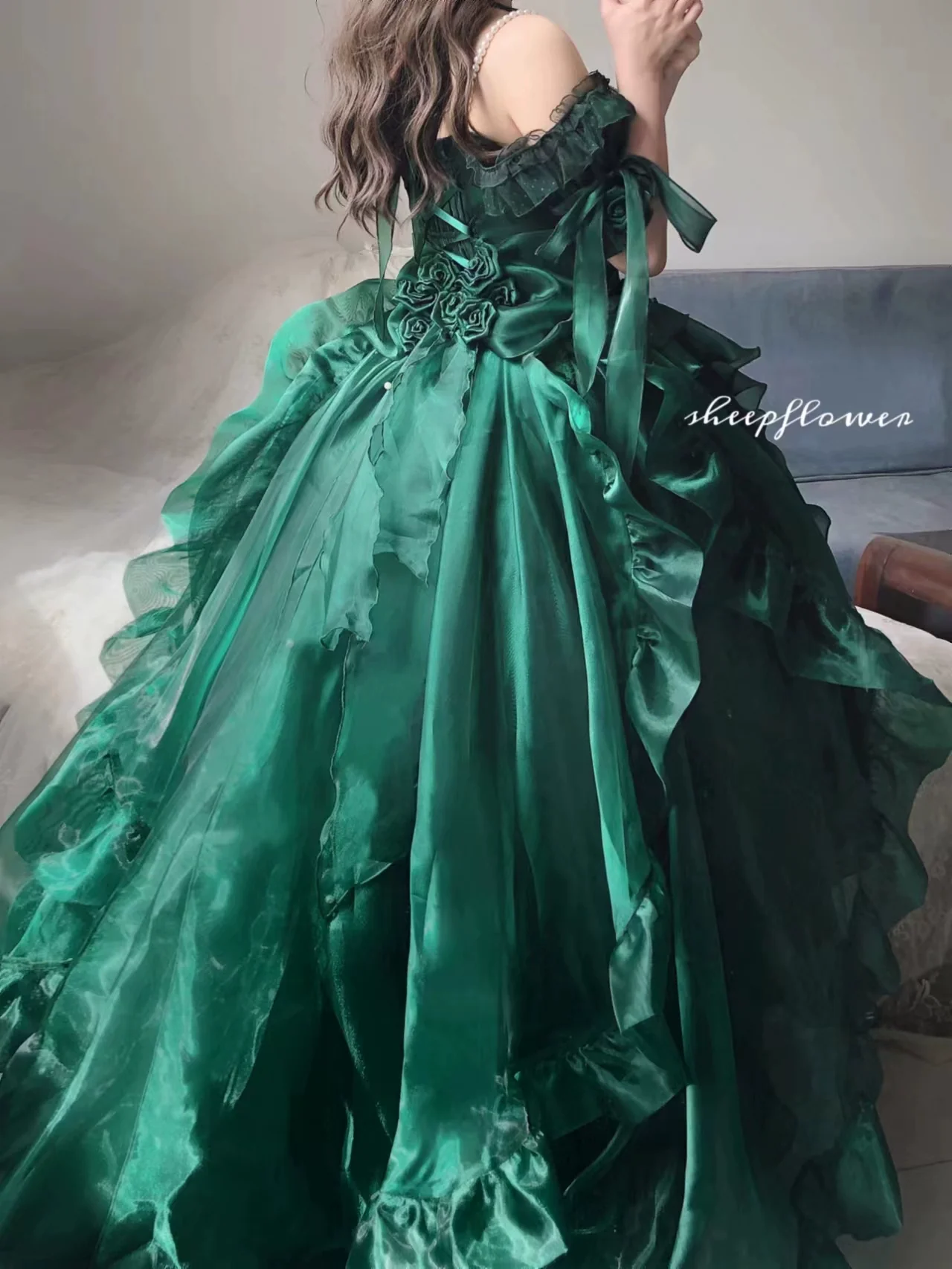 Meowing and fruity - Elegant Lolita Gorgeous Trailing With Large Hem & Shoulder Strap - Image 3