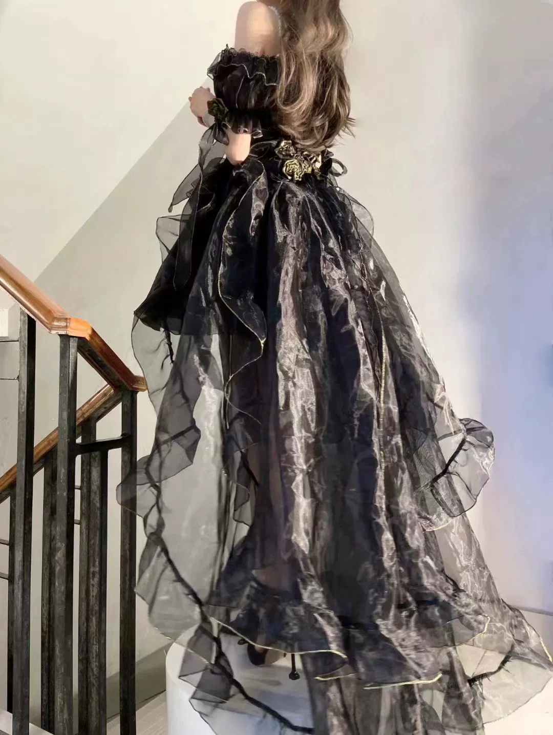 Meowing and fruity - Elegant Lolita Gorgeous Trailing With Large Hem & Shoulder Strap - Image 5