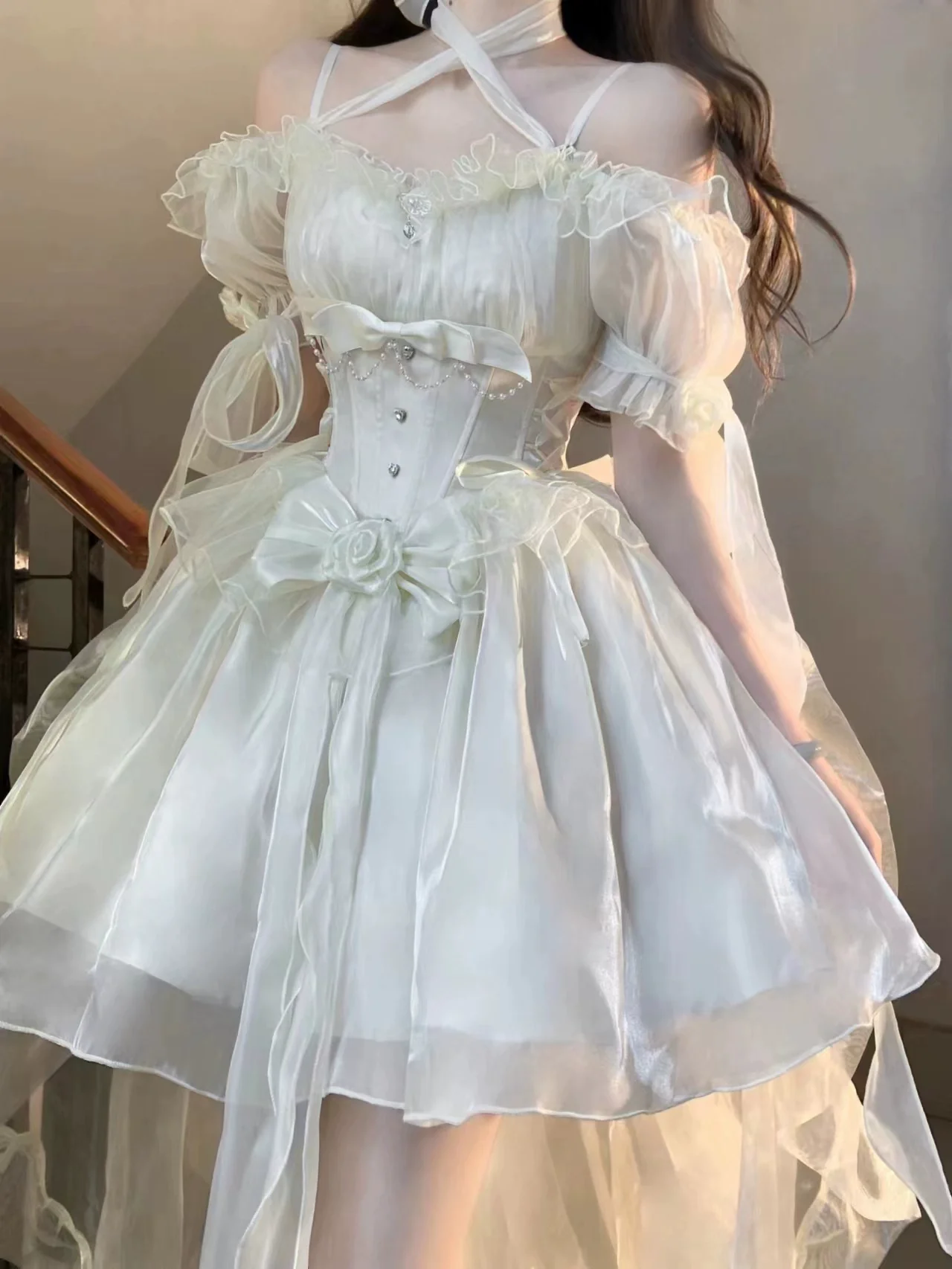 Meowing and fruity - Elegant Lolita Gorgeous Trailing With Large Hem & Shoulder Strap - Image 8