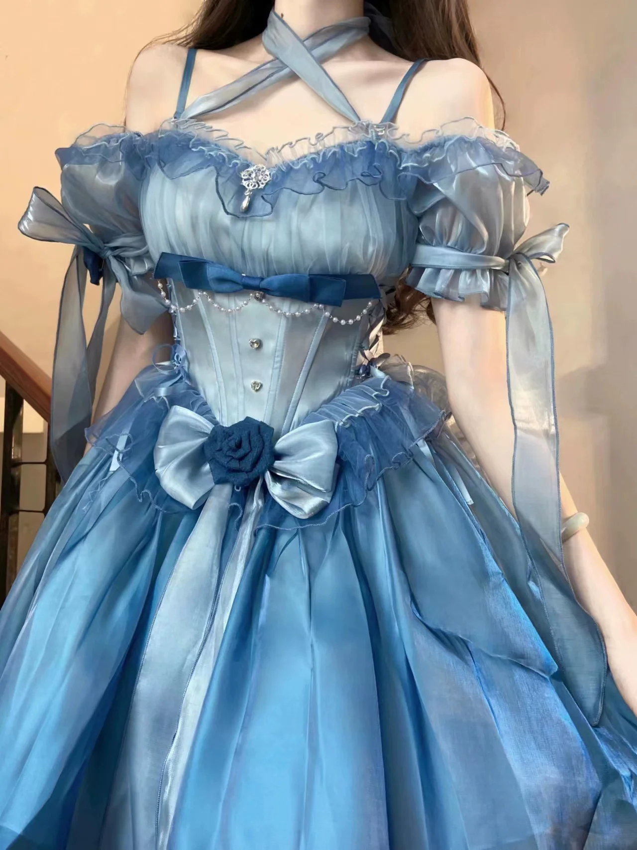 Meowing and fruity - Elegant Lolita Gorgeous Trailing With Large Hem & Shoulder Strap - Image 9