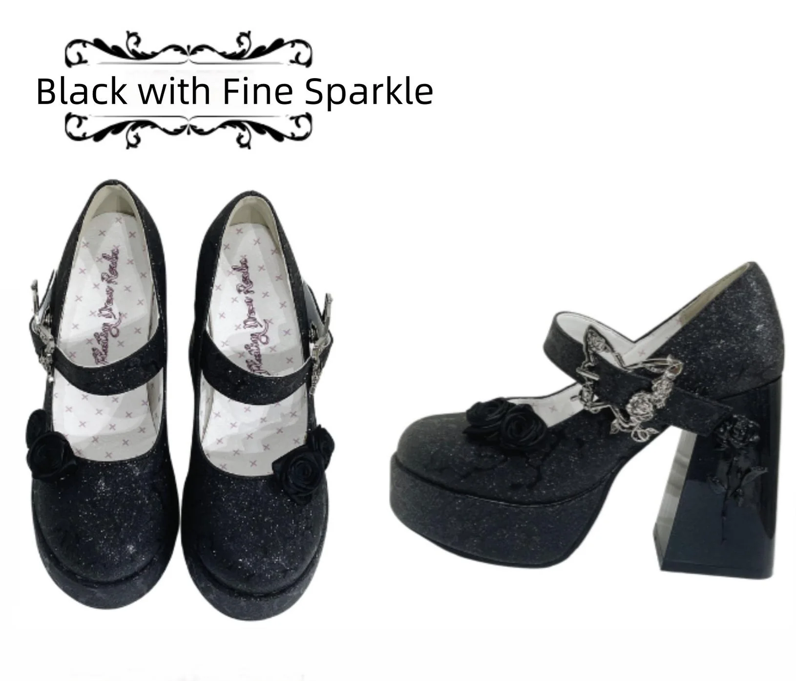 Dreamland - Cyclic Wonders - Elegant Lolita High Platform Shoes with Butterfly and Rose Details - Image 17