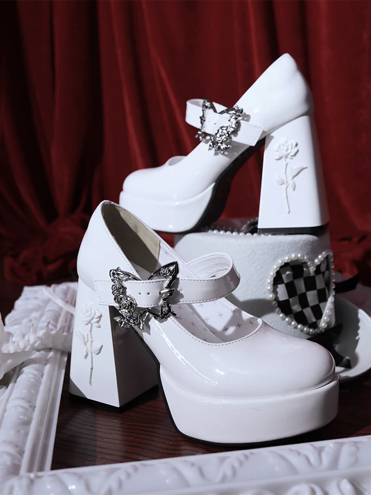 Dreamland - The cycle of all things - Lolita High Platform Shoes with Elegant Butterfly Buckle - Image 20