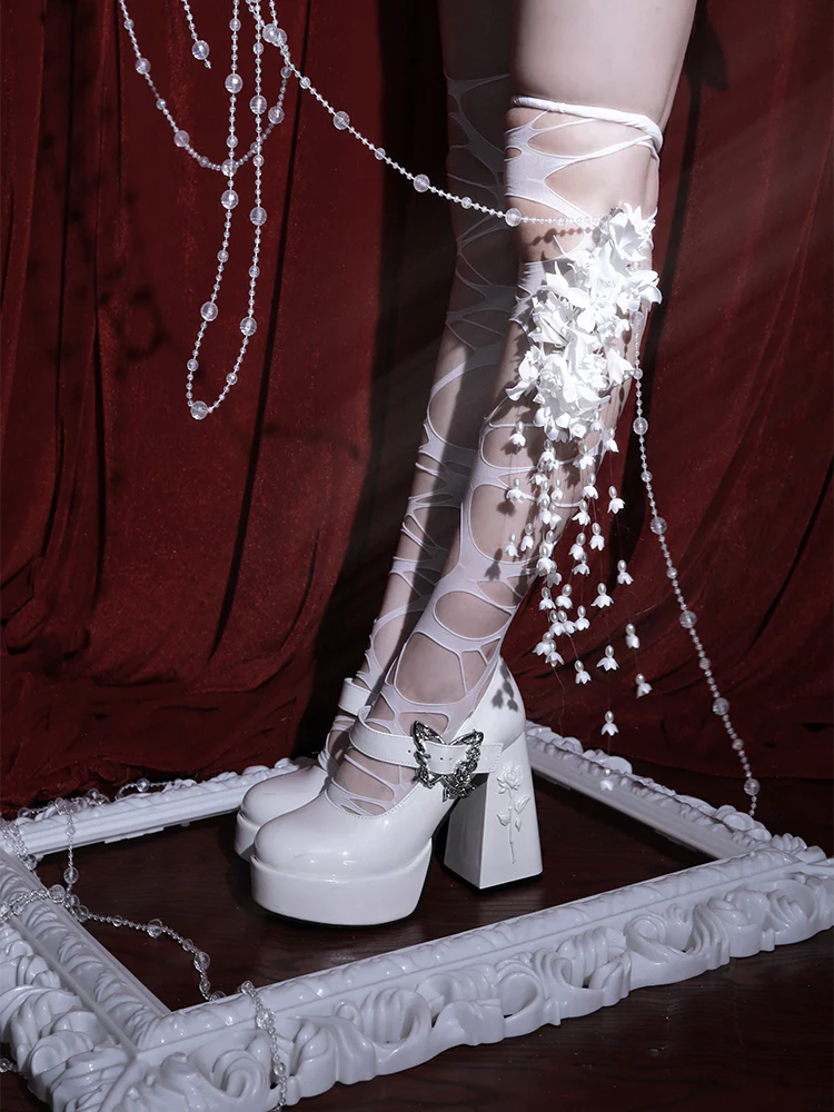 Dreamland - The cycle of all things - Lolita High Platform Shoes with Elegant Butterfly Buckle - Image 21