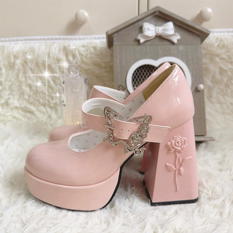 Dreamland - The cycle of all things - Lolita High Platform Shoes with Elegant Butterfly Buckle - Image 26