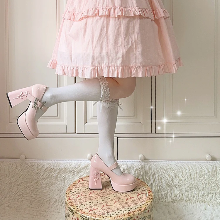 Dreamland - The cycle of all things - Lolita High Platform Shoes with Elegant Butterfly Buckle - Image 28