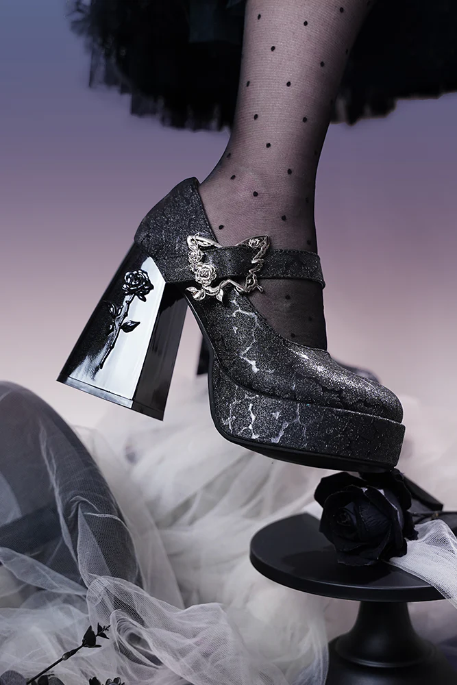 Dreamland - The cycle of all things - Lolita High Platform Shoes with Elegant Butterfly Buckle - Image 8