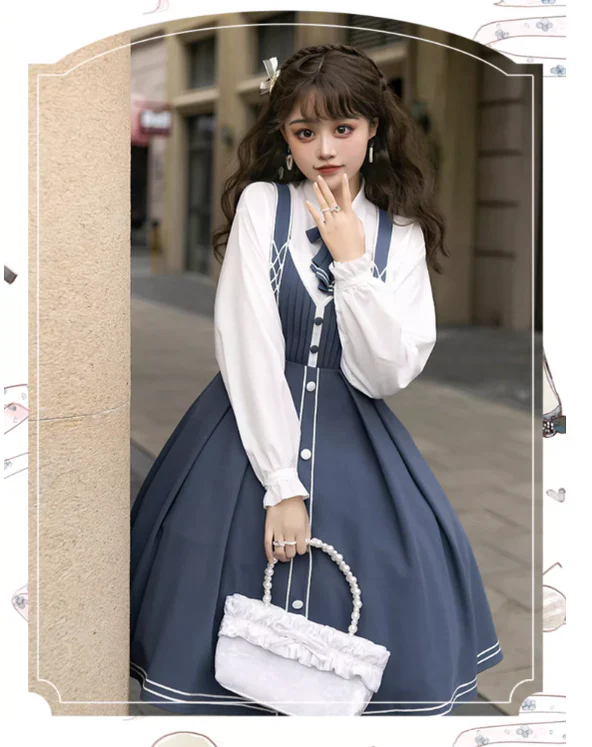 Chunlv Lolita - Book of Lies - Elegant College Style Princess JSK Set - Image 13