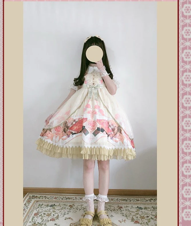 Clock Encounter - Summer Lolita JSK Dress - Image 4