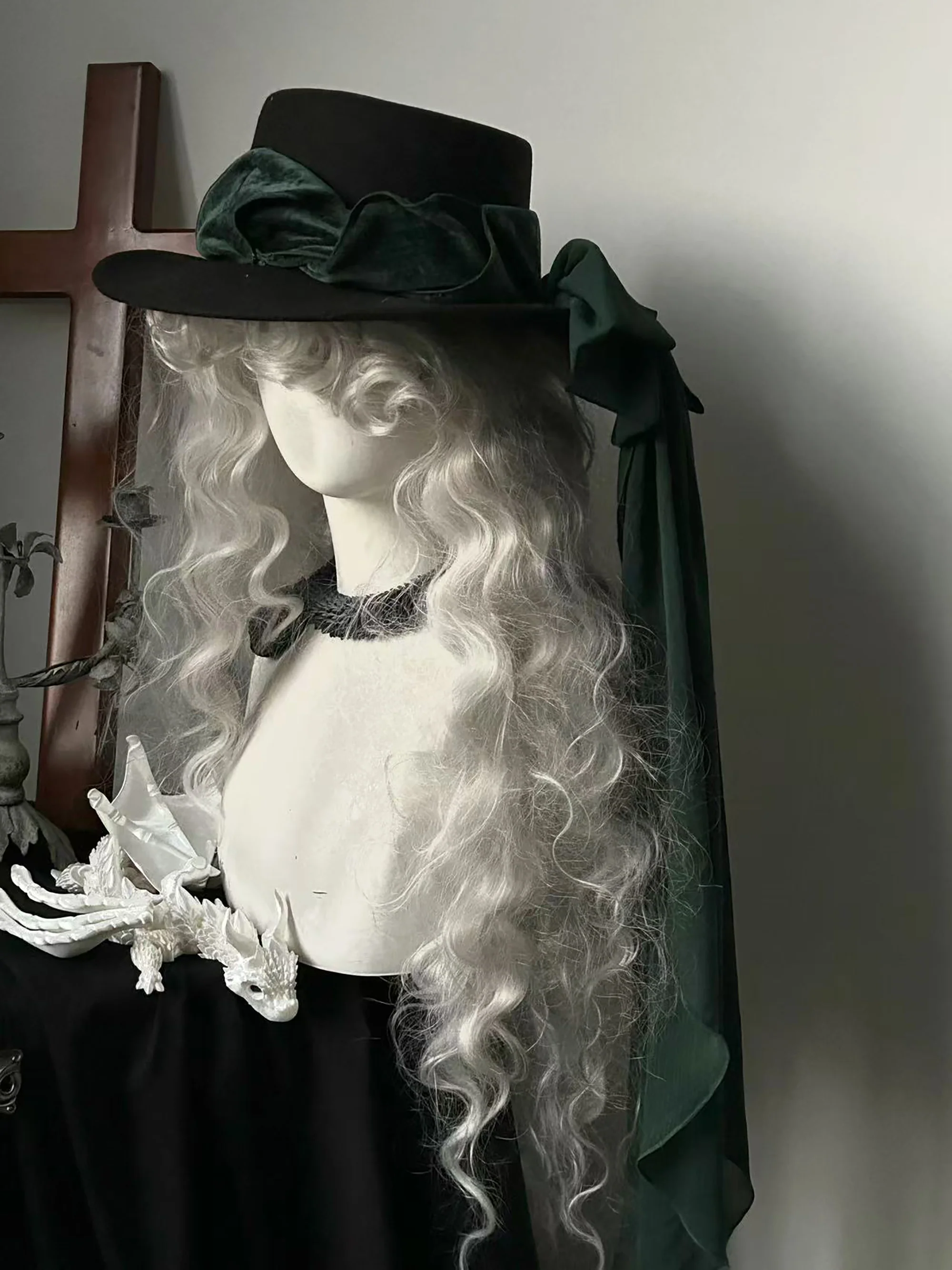 Dragon Bone Cemetery - Gothic Lolita JSK Set with Dragon and Snake Skeleton Embroidery - Image 28