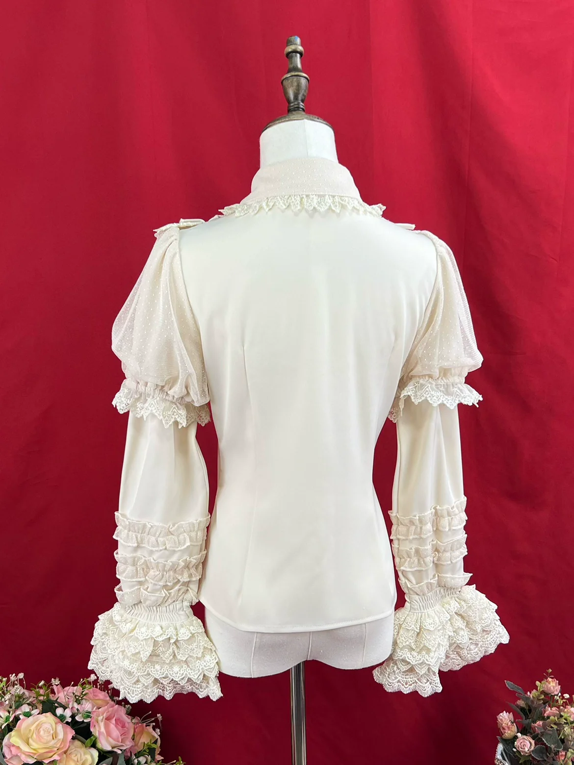 Sweet Lolita Shirt Peter Pan Collar Blouse Detachable Sleeves - Image 10