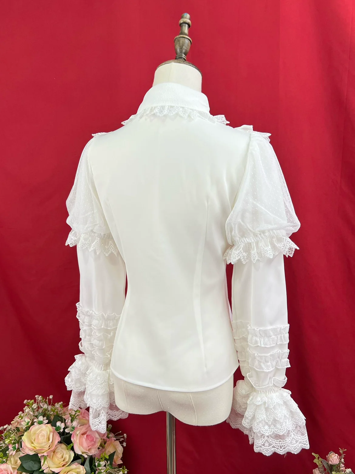 Sweet Lolita Shirt Peter Pan Collar Blouse Detachable Sleeves - Image 7