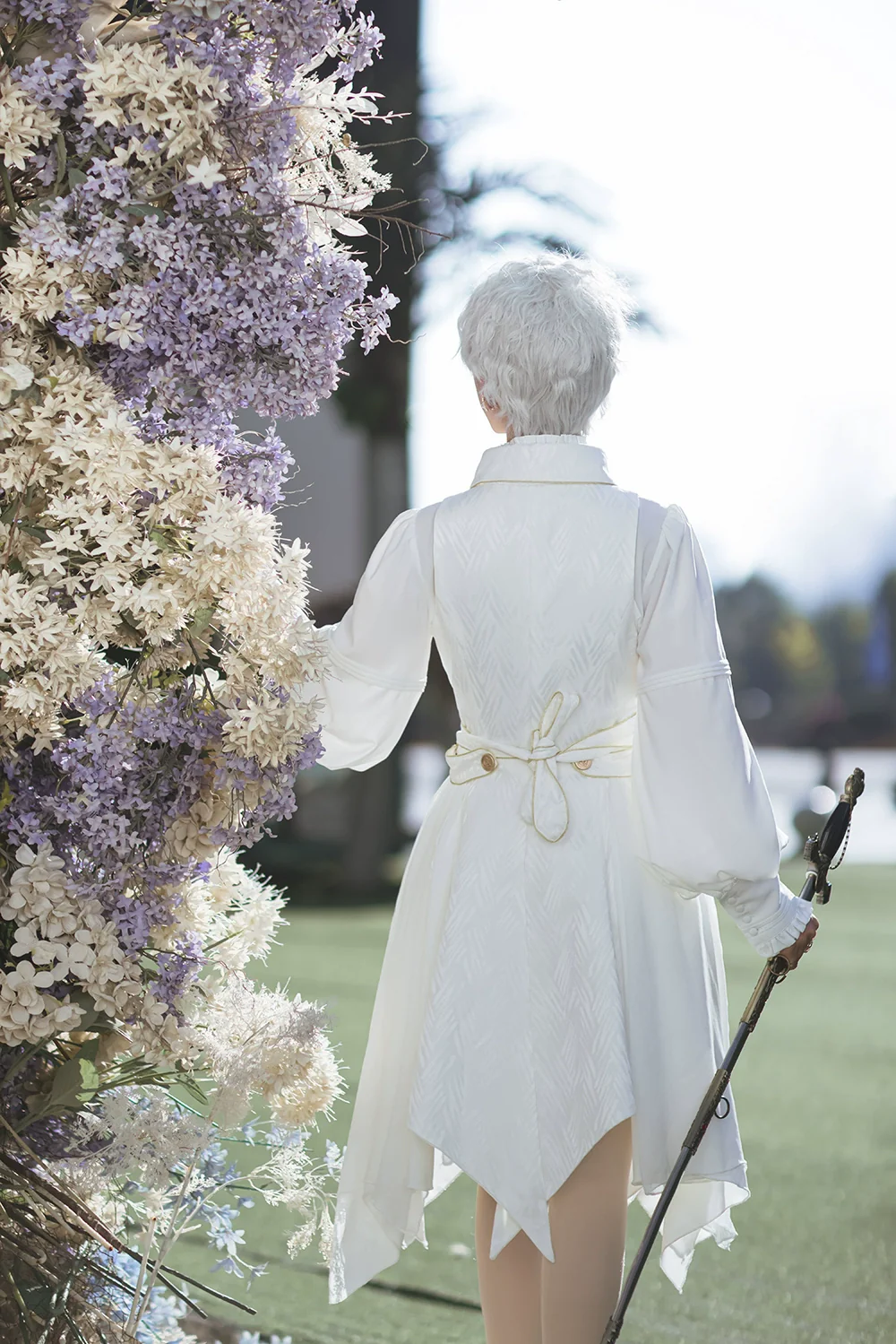 Snow Shadow - Long Sleeveless Ouji Lolita Coat - Image 5