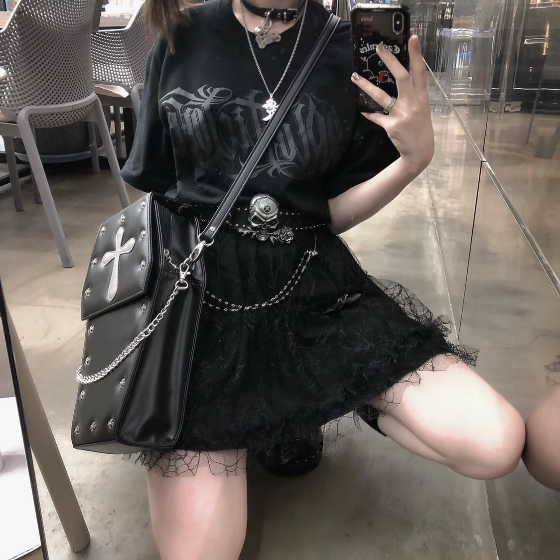 Gothic Coffin Punk Style Bag - Image 11