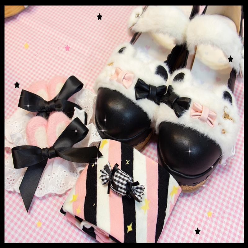 Yukine's Box - Macaron Lolita Cute Stripe Socks - Image 13