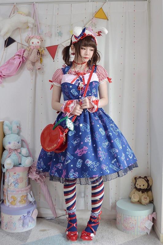 Yukine's Box - Macaron Lolita Cute Stripe Socks - Image 21