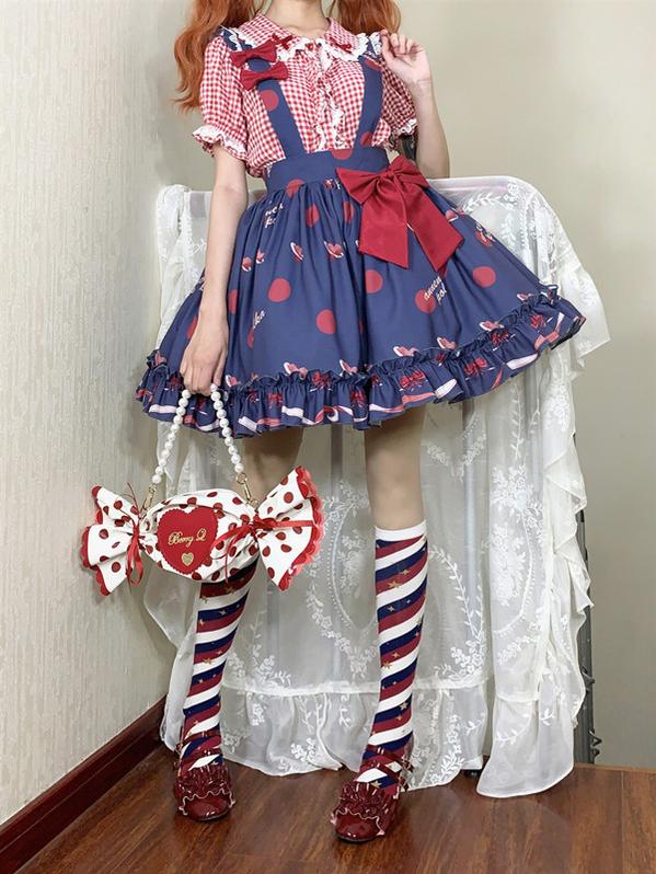 Yukine's Box - Macaron Lolita Cute Stripe Socks - Image 24