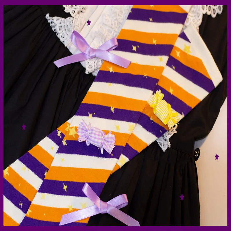 Yukine's Box - Macaron Lolita Cute Stripe Socks - Image 29