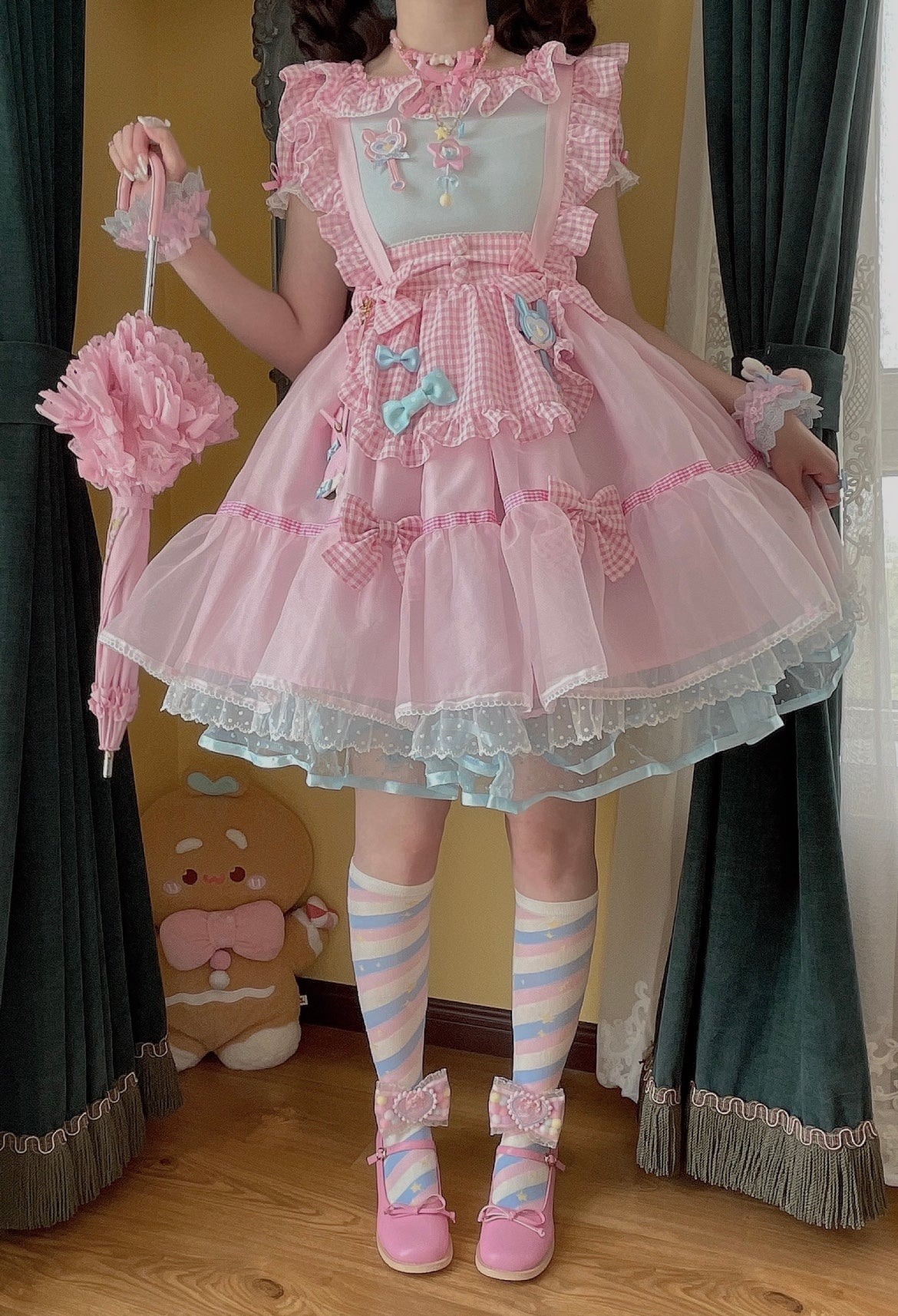 Yukine's Box - Macaron Lolita Cute Stripe Socks - Image 6