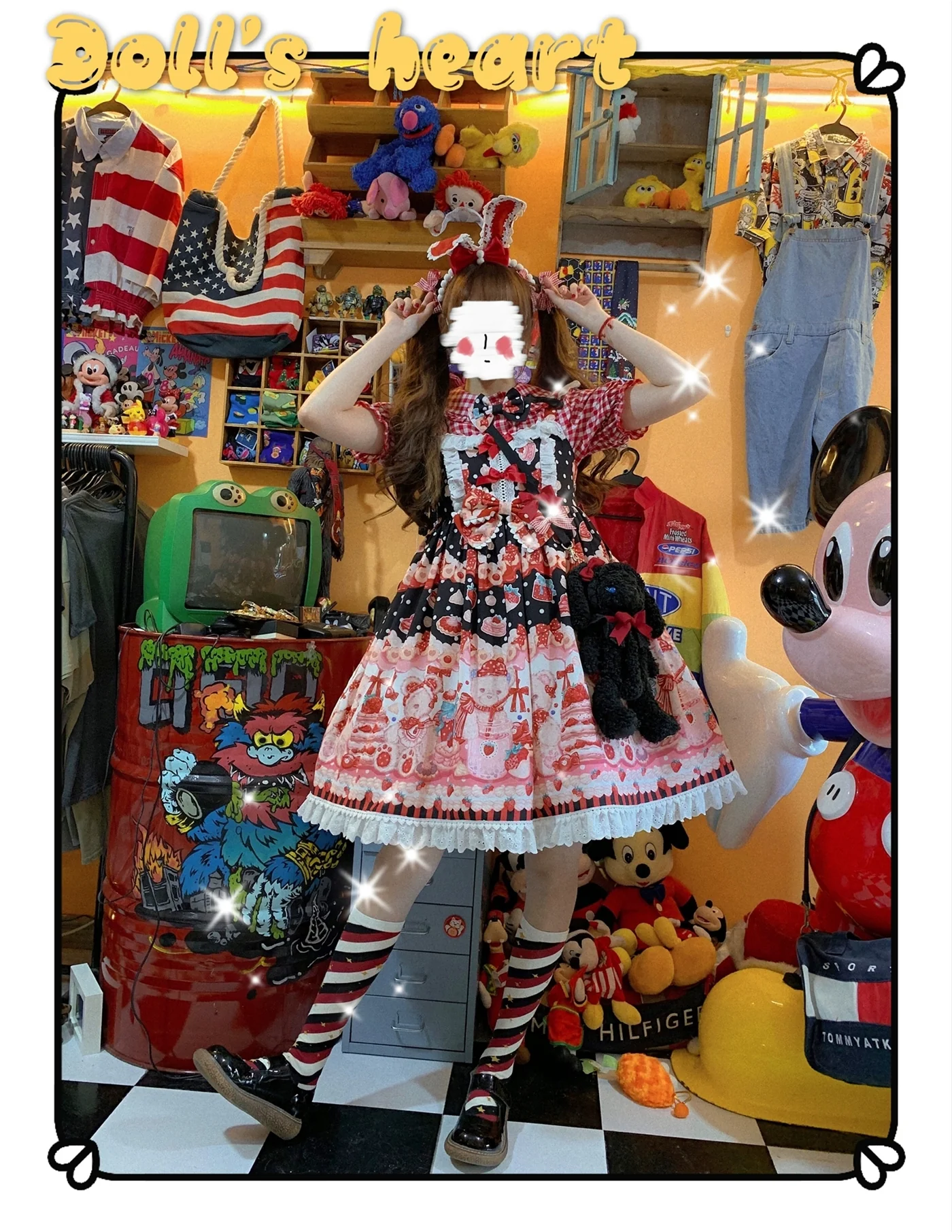 Yukine's Box - Macaron Lolita Cute Stripe Socks - Image 9