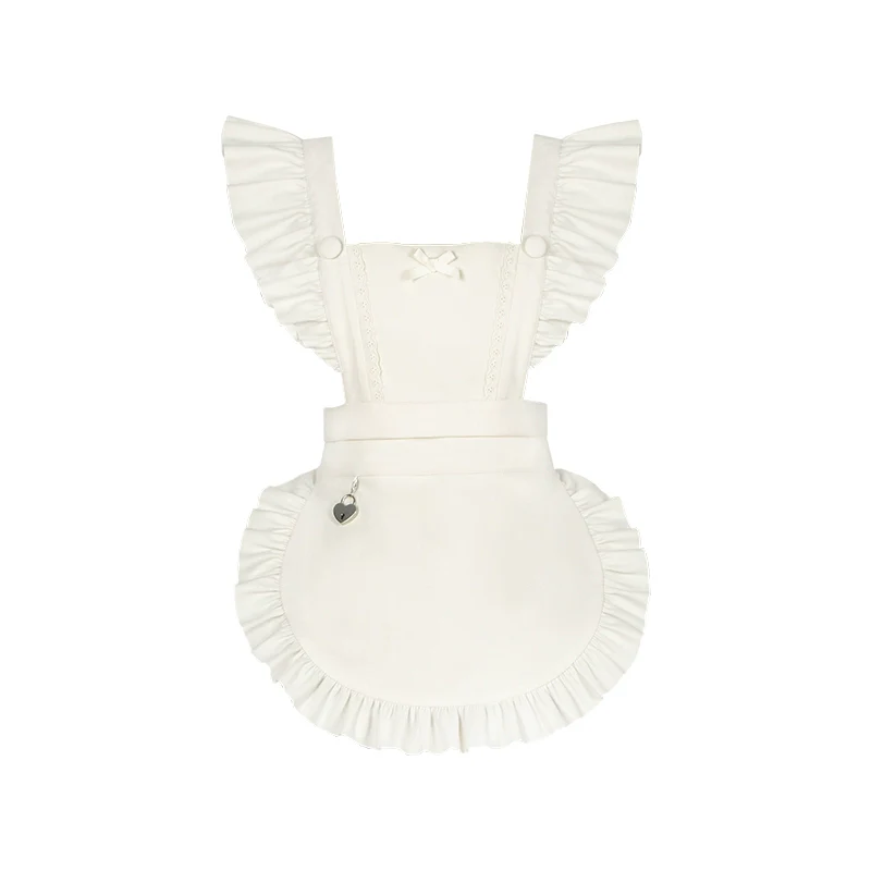 With PUJI - Suki - Maid Lolita OP Set, Detachable Apron, Juliet Sleeve - Image 35