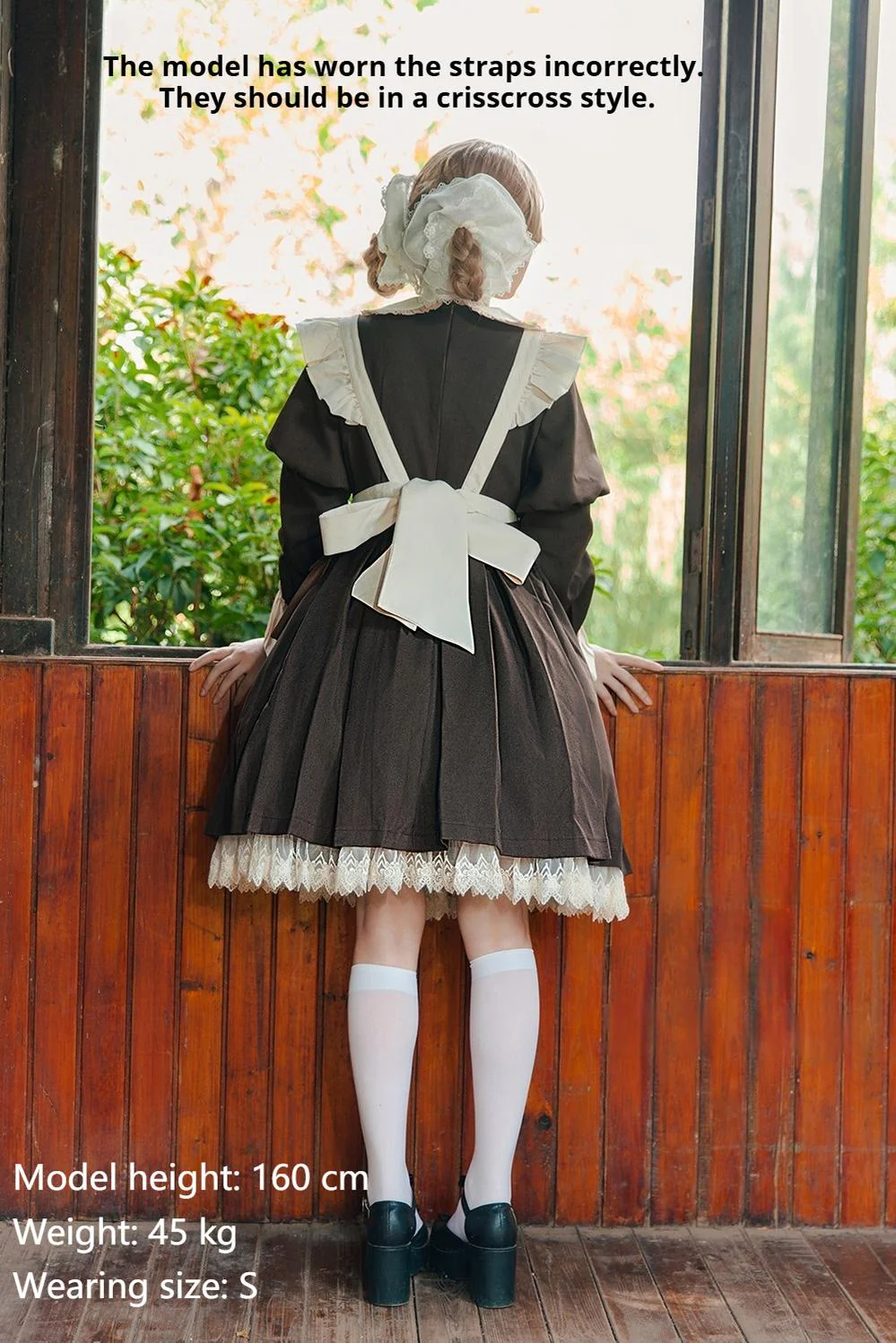 Suliko - Maid Lolita OP Set with Soldier Style Waist Pack and Apron - Image 11