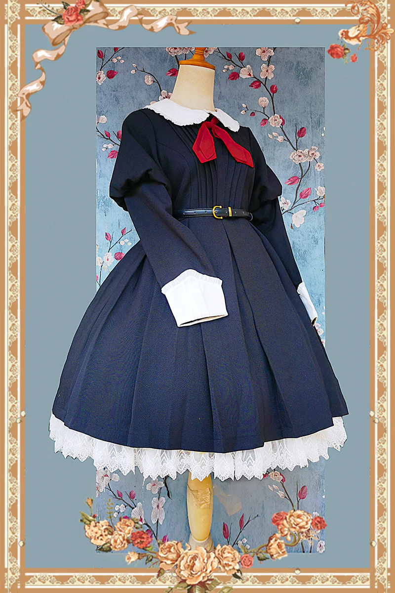Suliko - Maid Lolita OP Set with Soldier Style Waist Pack and Apron - Image 28