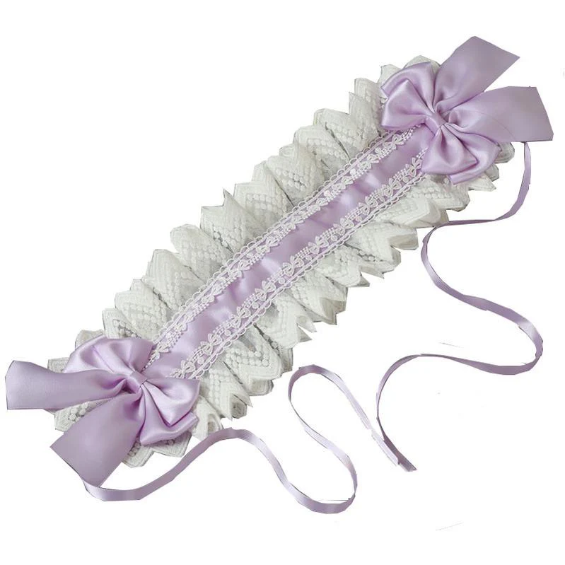 Light Purple Sweet Lolita KC Cuffs Hat - Image 3