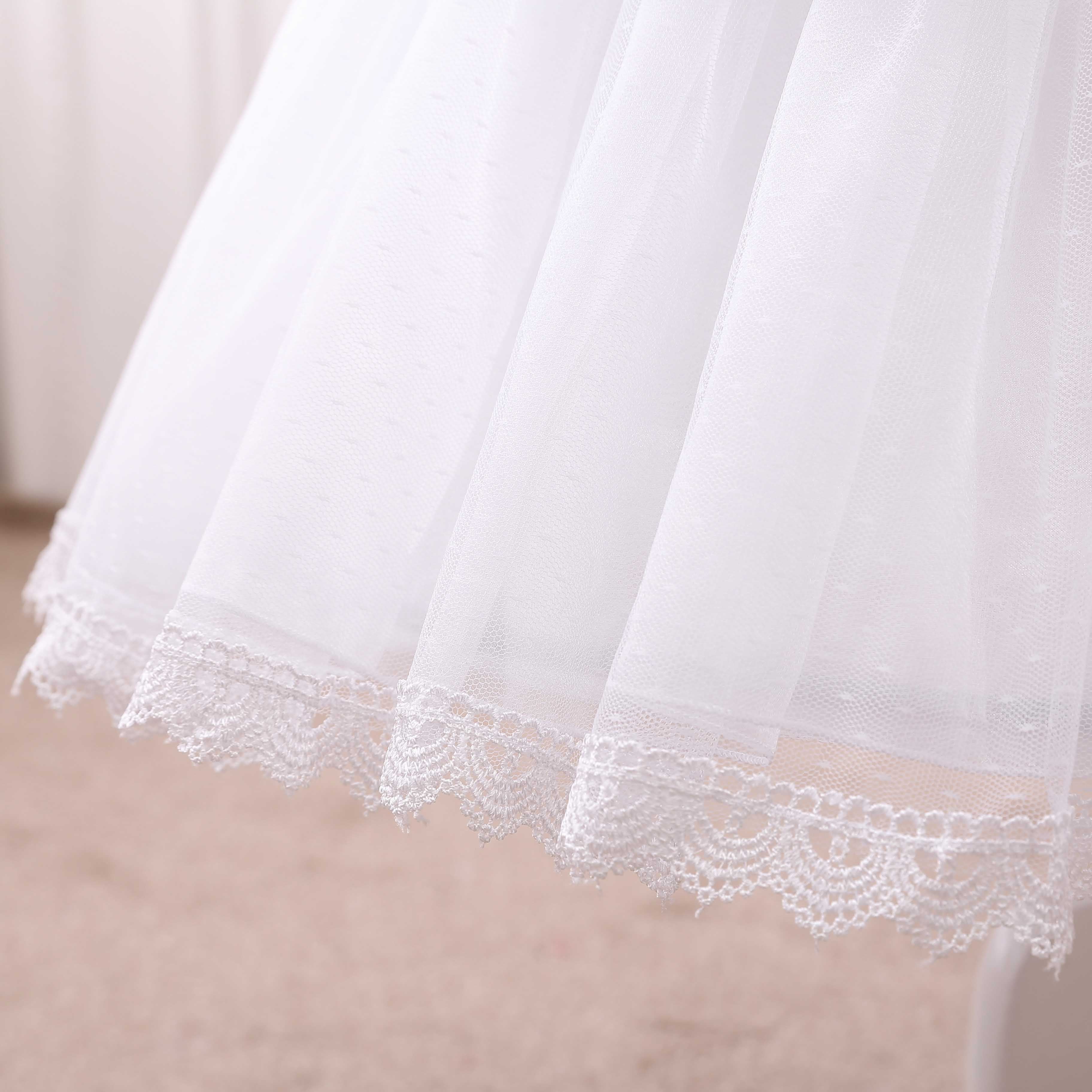 White Elegant Lolita Petticoat, Adjustable Length - Image 4