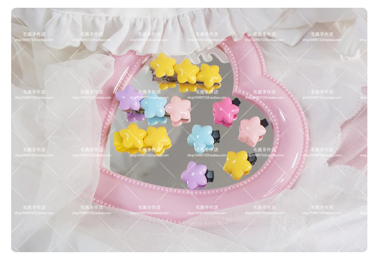 Sweet Lolita Hair Pins Star Shape Multicolor - Image 6