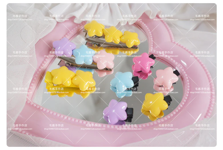 Sweet Lolita Hair Pins Star Shape Multicolor - Image 7
