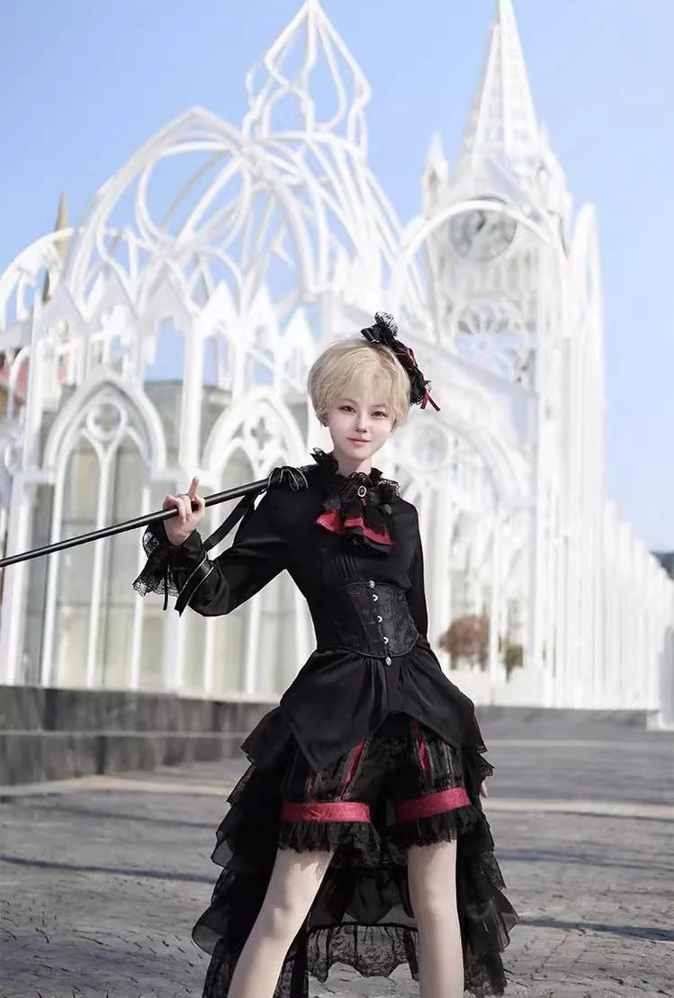 Coffin of Pilgrimage - Medieval European Ouji Lolita Shirt & Pants Suit - Image 15