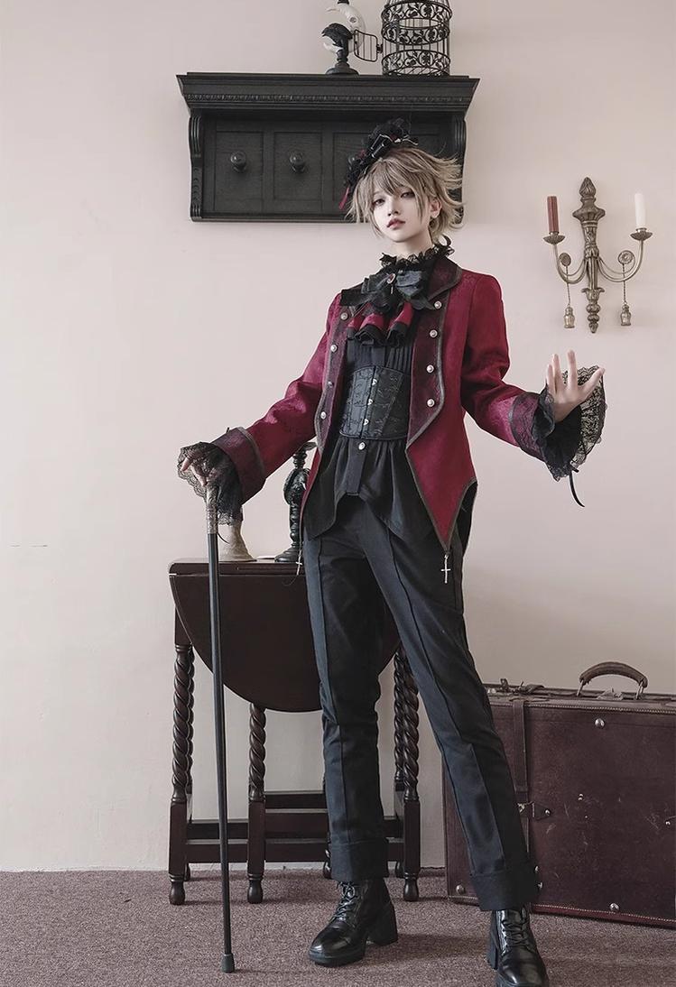 Coffin of Pilgrimage - Medieval European Ouji Lolita Shirt & Pants Suit - Image 28