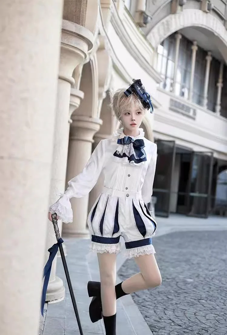 Coffin of Pilgrimage - Medieval European Ouji Lolita Shirt & Pants Suit - Image 43