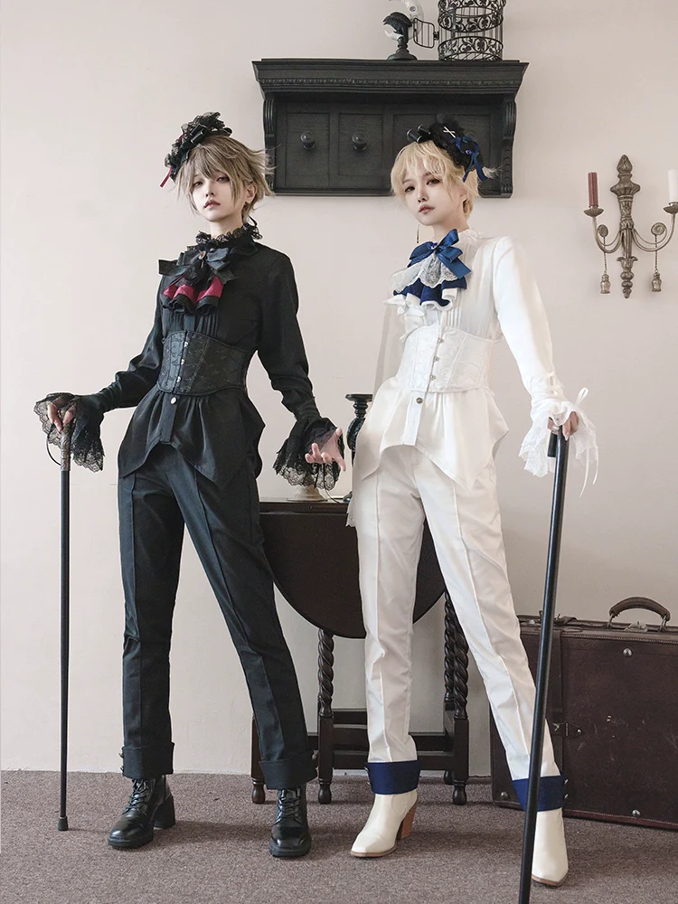 Coffin of Pilgrimage - Medieval European Ouji Lolita Shirt & Pants Suit - Image 5