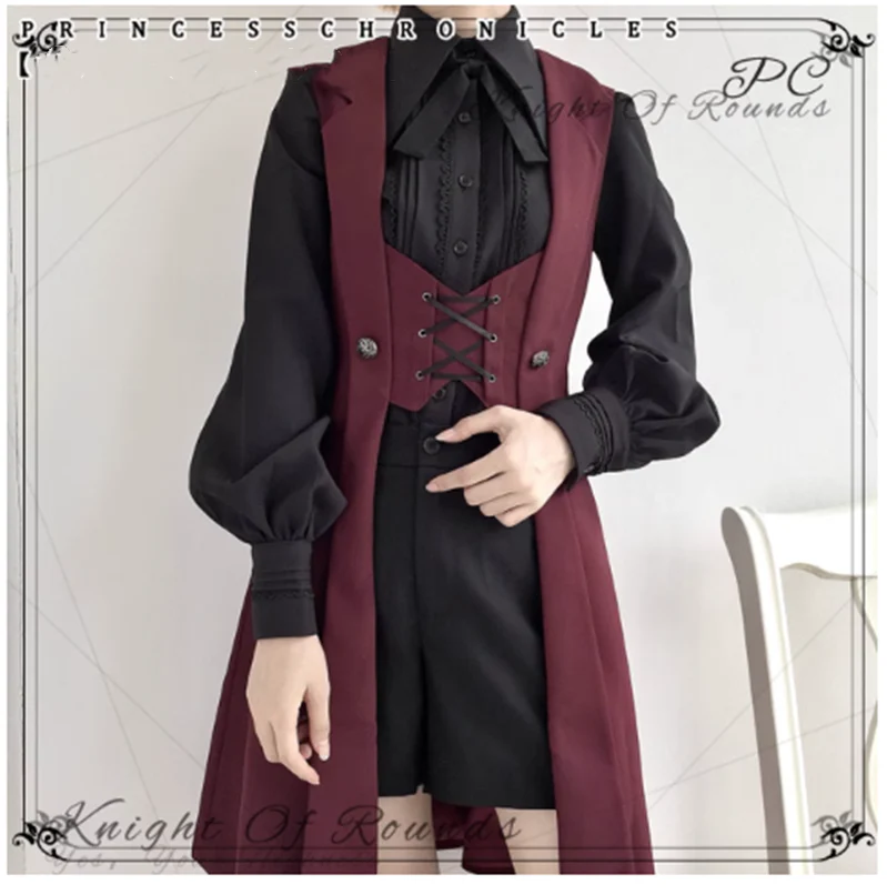 The Night Prelude - Medieval Ouji Lolita Long Vest - Image 11