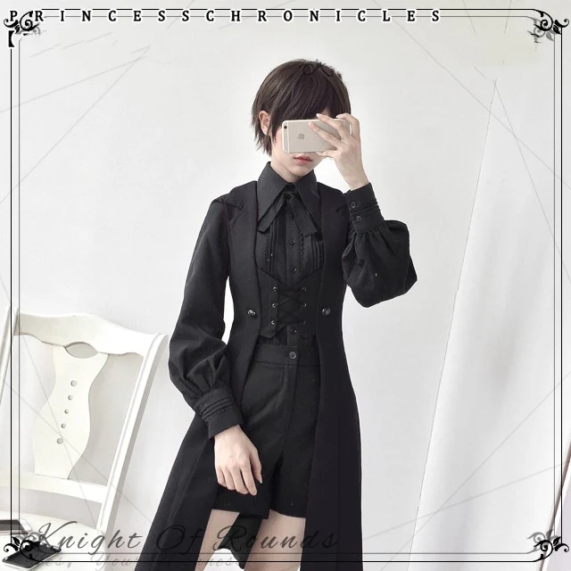 The Night Prelude - Medieval Ouji Lolita Long Vest - Image 13