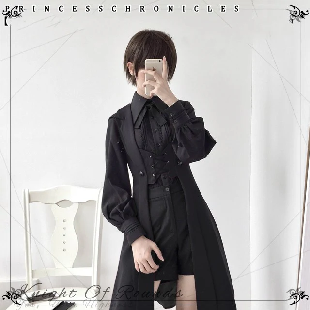 The Night Prelude - Medieval Ouji Lolita Long Vest - Image 15