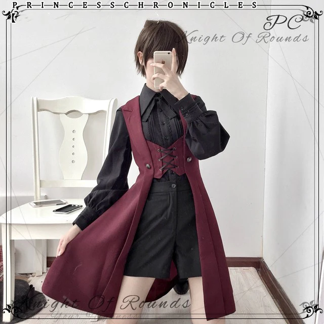 The Night Prelude - Medieval Ouji Lolita Long Vest - Image 7