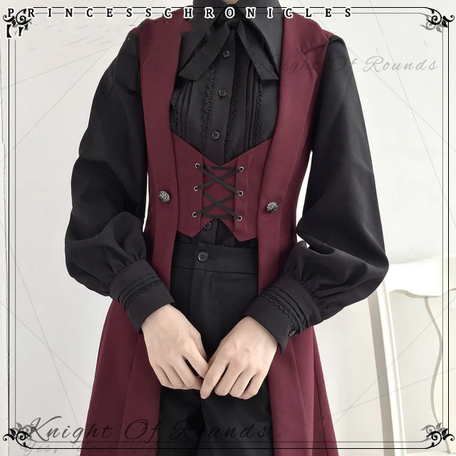 The Night Prelude - Medieval Ouji Lolita Long Vest - Image 8