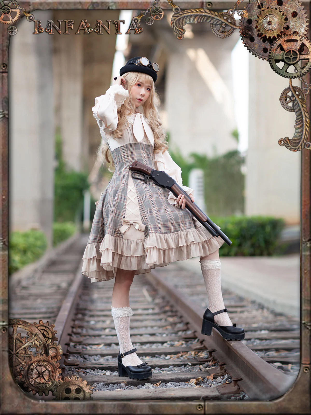 Memoirs of Backlight - Elegant Plaid Lolita JSK Dress - Image 10